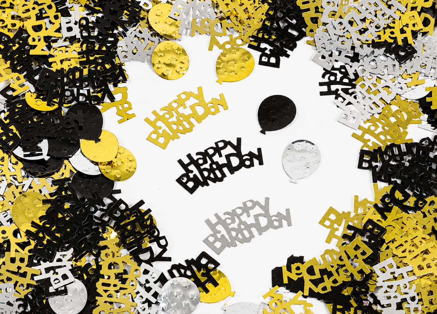 Black and Gold Birthday Confetti (1 LB)