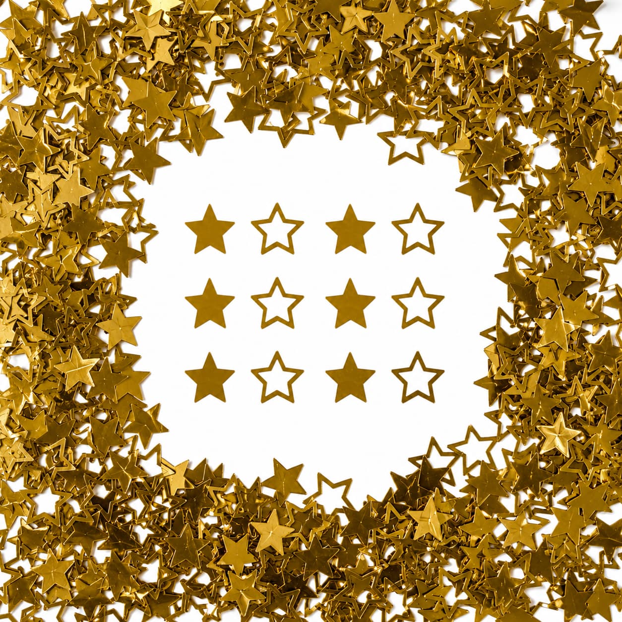 Gold Star Confetti (1 LB)
